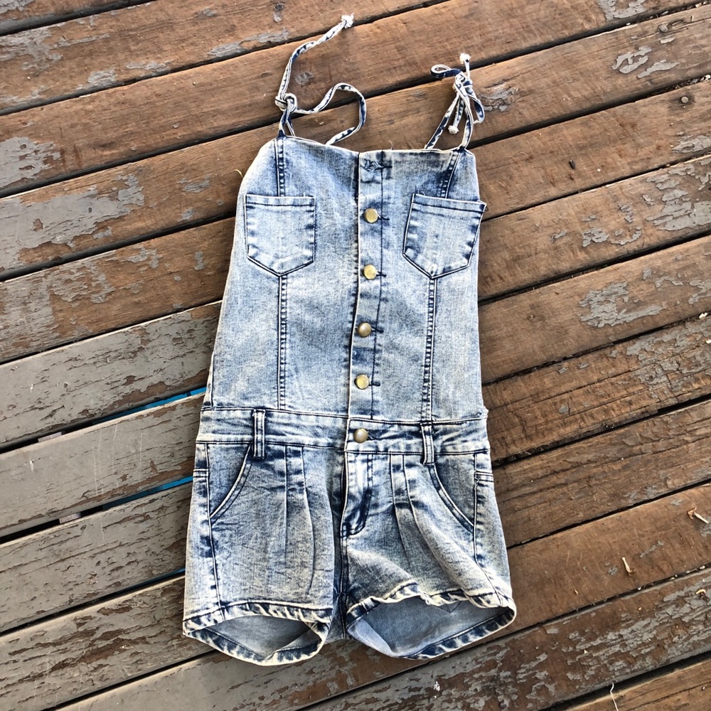 Denim romper